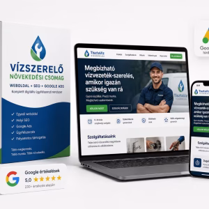 Vízvezetékszerelő ügyfélszerző rendszer, weboldal